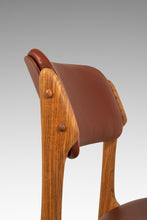 Load image into Gallery viewer, Set of Six (6) Bespoke Danish Modern Model 49 Dining Chairs in Teak & New Leather by Erik Buch for O. D. Møbler, Denmark, c. 1960s-ABT Modern