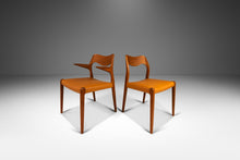 Load image into Gallery viewer, Set of Six (6) Bespoke Møller Model #71 Dining Chairs in Solid Teak & Leather by Niels Møller for J.L. Møllers Møbelfabrik, Denmark, 1960's-ABT Modern