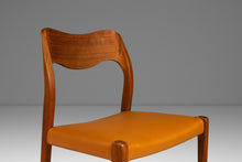 Load image into Gallery viewer, Set of Six (6) Bespoke Møller Model #71 Dining Chairs in Solid Teak & Leather by Niels Møller for J.L. Møllers Møbelfabrik, Denmark, 1960's-ABT Modern