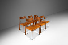 Load image into Gallery viewer, Set of Six (6) Bespoke Møller Model #71 Dining Chairs in Solid Teak & Leather by Niels Møller for J.L. Møllers Møbelfabrik, Denmark, 1960's-ABT Modern