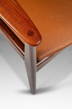 Load image into Gallery viewer, Set of Six (6) Danish Mid-Century Modern Dining Chairs in Teak & Vinyl by Poul Volther for Frem Røjle, Denmark, c. 1960's-ABT Modern