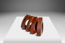 Load image into Gallery viewer, Set of Six (6) Danish Mid-Century Modern Napkin Rings / Holders in Solid Teak, Denmark, c. 1960's-ABT Modern