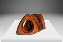 Load image into Gallery viewer, Set of Six (6) Danish Mid-Century Modern Napkin Rings / Holders in Solid Teak, Denmark, c. 1960's-ABT Modern