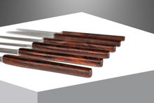 Load image into Gallery viewer, Set of Six (6) Danish Modern Serving Knives w/ Solid Rosewood Holder by Rostfrei Solingen, Germany, c. 1970's-ABT Modern