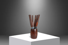 Load image into Gallery viewer, Set of Six (6) Danish Modern Serving Knives w/ Solid Rosewood Holder by Rostfrei Solingen, Germany, c. 1970's-ABT Modern