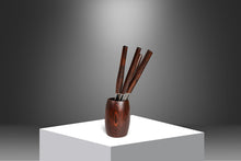 Load image into Gallery viewer, Set of Six (6) Danish Modern Serving Knives w/ Solid Rosewood Holder by Rostfrei Solingen, Germany, c. 1970's-ABT Modern