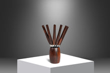 Load image into Gallery viewer, Set of Six (6) Danish Modern Serving Knives w/ Solid Rosewood Holder by Rostfrei Solingen, Germany, c. 1970's-ABT Modern