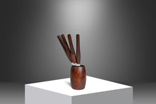 Load image into Gallery viewer, Set of Six (6) Danish Modern Serving Knives w/ Solid Rosewood Holder by Rostfrei Solingen, Germany, c. 1970's-ABT Modern