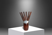 Load image into Gallery viewer, Set of Six (6) Danish Modern Serving Knives w/ Solid Rosewood Holder by Rostfrei Solingen, Germany, c. 1970's-ABT Modern