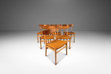 Load image into Gallery viewer, Set of Six ( 6 ) Early Hans Wegner CH23 Dining Chairs for Carl Hansen and Søn in Oak & Teak w/ New Leather Seats, Denmark, c. 1950s-ABT Modern