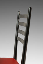 Load image into Gallery viewer, Set of Six (6) Mid-Century Italian Modern Dining Chairs w/ New Vinyl Upholstery Designed After Gio Ponti, Italy, c. 1960's-ABT Modern