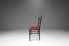 Load image into Gallery viewer, Set of Six (6) Mid-Century Italian Modern Dining Chairs w/ New Vinyl Upholstery Designed After Gio Ponti, Italy, c. 1960's-ABT Modern