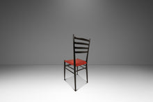 Load image into Gallery viewer, Set of Six (6) Mid-Century Italian Modern Dining Chairs w/ New Vinyl Upholstery Designed After Gio Ponti, Italy, c. 1960's-ABT Modern