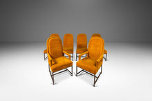 Load image into Gallery viewer, Set of Six (6) Mid-Century Modern Dining Chairs in Original Canary Yellow Upholstery in the Manner of Milo Baughman, USA, c. 1960's-ABT Modern