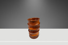 Load image into Gallery viewer, Set of Six ( 6 ) Mid-Century Organic Modern Wood-Turned Salad / Serving Bowls in Solid Burmese Teak, c. 1970's-ABT Modern