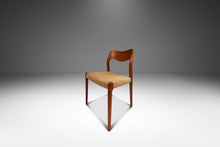 Load image into Gallery viewer, Set of Six (6) Møller Model #71 Dining Chairs in Solid Teak Original Fabric & by Niels Møller for J.L. Møllers Møbelfabrik, Denmark, 1960's-ABT Modern