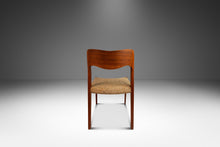 Load image into Gallery viewer, Set of Six (6) Møller Model #71 Dining Chairs in Solid Teak Original Fabric & by Niels Møller for J.L. Møllers Møbelfabrik, Denmark, 1960's-ABT Modern