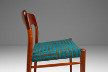 Load image into Gallery viewer, Set of Six (6) Moller Model 75 Dining Chairs by Niels Møller for J.L. Møllers in Pierre Frey Mombasa Turquoise Fabric , Denmark, 1960s-ABT Modern
