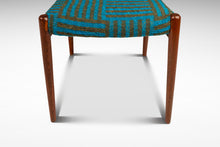 Load image into Gallery viewer, Set of Six (6) Moller Model 75 Dining Chairs by Niels Møller for J.L. Møllers in Pierre Frey Mombasa Turquoise Fabric , Denmark, 1960s-ABT Modern