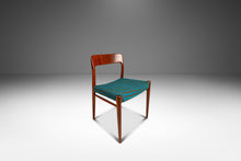 Load image into Gallery viewer, Set of Six (6) Moller Model 75 Dining Chairs by Niels Møller for J.L. Møllers in Pierre Frey Mombasa Turquoise Fabric , Denmark, 1960s-ABT Modern