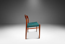 Load image into Gallery viewer, Set of Six (6) Moller Model 75 Dining Chairs by Niels Møller for J.L. Møllers in Pierre Frey Mombasa Turquoise Fabric , Denmark, 1960s-ABT Modern