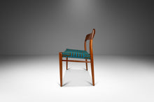 Load image into Gallery viewer, Set of Six (6) Moller Model #75 Dining Chairs in Teak & Geometric Mohair Fabric by Niels Møller for J.L. Møllers Møbelfabrik, Denmark, 1960s-ABT Modern