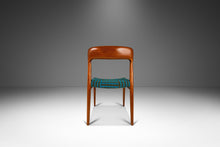 Load image into Gallery viewer, Set of Six (6) Moller Model #75 Dining Chairs in Teak & Geometric Mohair Fabric by Niels Møller for J.L. Møllers Møbelfabrik, Denmark, 1960s-ABT Modern