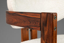 Load image into Gallery viewer, Set of Six (6) "Pamplona" Arm Dining Chairs in Rosewood & White Bouclé After Augusto Savini, c. 1970's-ABT Modern