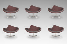 Load image into Gallery viewer, Set of Six (6) Postmodern Swivel-Base "K2" Magenta Chairs by Busk & Hertzog for Hightower, USA, c. 2000's-ABT Modern