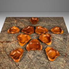 Load image into Gallery viewer, Set of Ten ( 10 ) Mid-Century Organic Modern Serving Bowls Carved from Solid Walnut, USA, c. 1960's-ABT Modern
