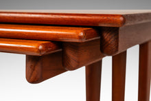 Load image into Gallery viewer, Set of Three ( 3 ) Danish Mid-Century Modern Nesting Tables in Teak by Kai Kristiansen for Vildbjerg Møbelfabrik, Denmark, c. 1960s-ABT Modern