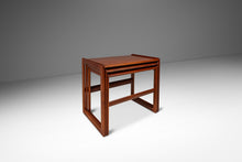 Load image into Gallery viewer, Set of Three (3) Danish Modern Nesting Tables in Teak by Arne Hovmand-Olsen for Mogens Kold, Denmark, c. 1960's-ABT Modern