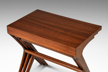 Load image into Gallery viewer, Set of Three (3) Mid-Century Italian Modern Nesting Tables in Solid Walnut In the Manner of Ico Parisi, Italy, c. 1960s-ABT Modern