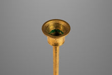 Load image into Gallery viewer, Set of Three ( 3 ) Mid-Century Modern Bauhaus Graduated Brass Tulip-Shaped Candlestick Holders, USA, c. 1960s-ABT Modern