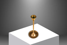 Load image into Gallery viewer, Set of Three ( 3 ) Mid-Century Modern Bauhaus Graduated Brass Tulip-Shaped Candlestick Holders, USA, c. 1960s-ABT Modern