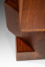 Load image into Gallery viewer, Set of Three ( 3 ) Mid-Century Modern Cube Brutalist End Tables / Pedestals in Walnut by Jack Cartwright for Founders, USA, c. 1960;-ABT Modern
