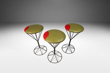 Load image into Gallery viewer, Set of Three (3) Mid Century Modern "Martini" Barstools in Wrought Iron in the Manner of Tony Paul, USA, c. 1960's-ABT Modern
