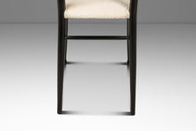 Load image into Gallery viewer, Set of Twelve (12) Mid-Century Italian Modern Bespoke Ebonized High-Back Dining Chairs in White Bouclé After Gio Ponti, Italy, c. 1960's-ABT Modern