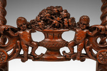 Load image into Gallery viewer, Set of Two ( 2 ) Antique 18th Century Jacobean Stuart Baroque Styled Hand-Carved Armchairs in Oak & Cane, England, c. 1890s-ABT Modern