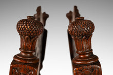 Load image into Gallery viewer, Set of Two ( 2 ) Antique 18th Century Jacobean Stuart Baroque Styled Hand-Carved Armchairs in Oak & Cane, England, c. 1890s-ABT Modern