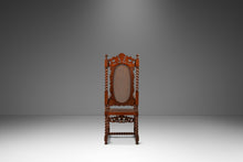 Load image into Gallery viewer, Set of Two ( 2 ) Antique 18th Century Jacobean Stuart Baroque Styled Hand-Carved Armchairs in Oak & Cane, England, c. 1890s-ABT Modern