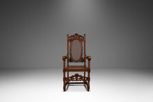 Load image into Gallery viewer, Set of Two ( 2 ) Antique 18th Century Jacobean Stuart Baroque Styled Hand-Carved Armchairs in Oak & Cane, England, c. 1890s-ABT Modern