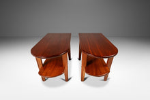 Load image into Gallery viewer, Set of Two (2) Art Deco Mid-Century Modern Custom-Made Occasional End Tables in Solid Mahogany, USA, c. 1940s-ABT Modern