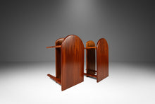 Load image into Gallery viewer, Set of Two (2) Art Deco Mid-Century Modern Custom-Made Occasional End Tables in Solid Mahogany, USA, c. 1940s-ABT Modern