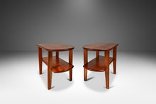 Load image into Gallery viewer, Set of Two (2) Art Deco Mid-Century Modern Custom-Made Occasional End Tables in Solid Mahogany, USA, c. 1940s-ABT Modern