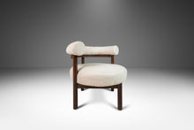 Load image into Gallery viewer, Set of Two ( 2 ) Barrel Back Lounge Chairs in Walnut & White Bouclé After Nanna Ditzel, USA, c. 1968-ABT Modern
