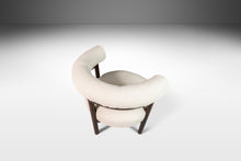 Load image into Gallery viewer, Set of Two ( 2 ) Barrel Back Lounge Chairs in Walnut & White Bouclé After Nanna Ditzel, USA, c. 1968-ABT Modern