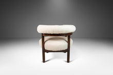Load image into Gallery viewer, Set of Two ( 2 ) Barrel Back Lounge Chairs in Walnut & White Bouclé After Nanna Ditzel, USA, c. 1968-ABT Modern