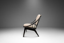 Load image into Gallery viewer, Set of Two ( 2 ) Danish Mid-Century Modern Ebonized "Hoop" / "Peacock" Chairs in Bouclé by Ib Kofod-Larsen for Selig, Denmark, c. 1960s-ABT Modern