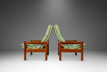 Load image into Gallery viewer, Set of Two ( 2 ) Danish Mid-Century Modern Lounge Chairs w/ Matching Ottomans in Solid Teak by Domino Møbler, Denmark, c. 1970's-ABT Modern